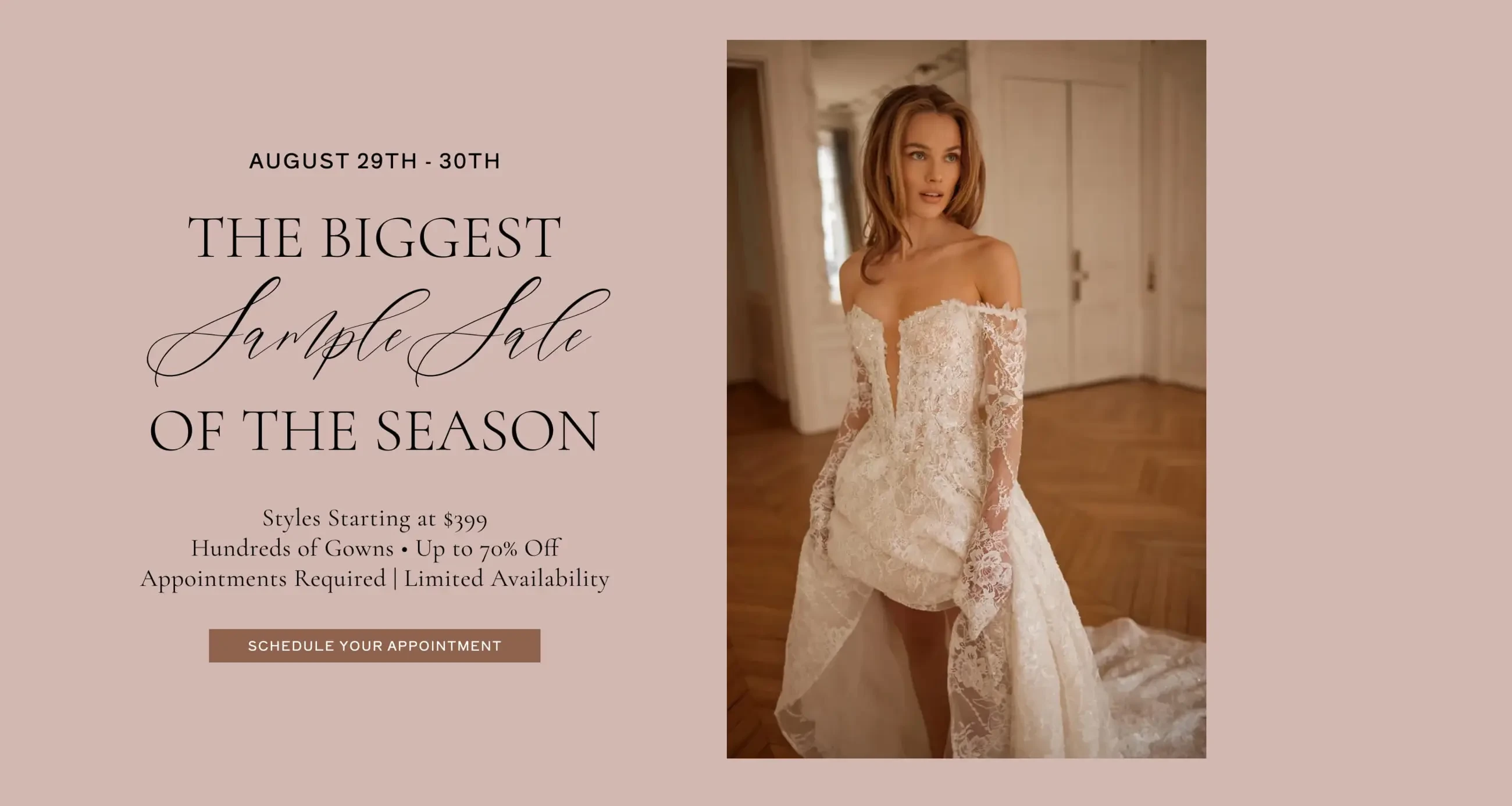 Sample Sale Banner for Desktop